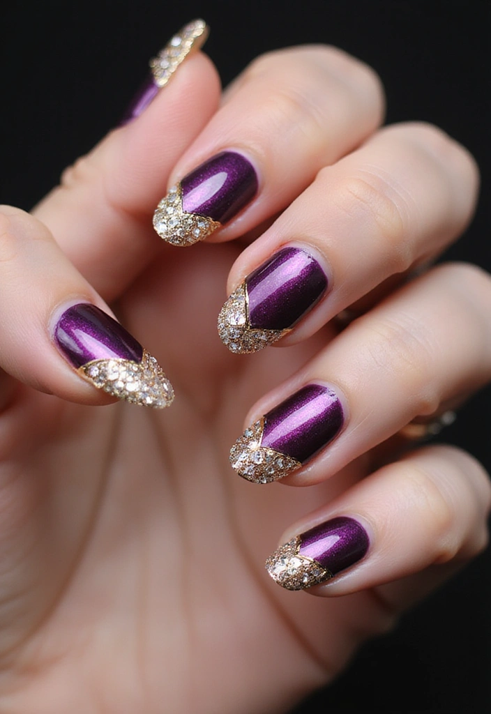 20 Stunning French Tip Nails Ideas That Will Leave You Breathless (Wait Until You See #8!) - 10. Jewel-Toned Elegance