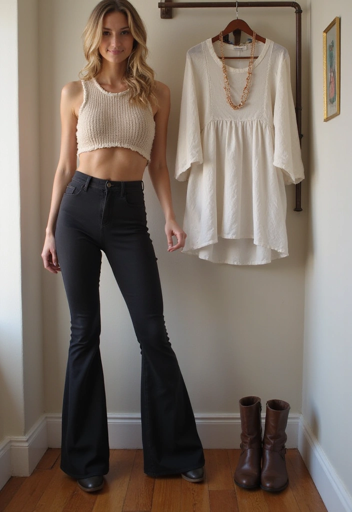 12 Comfy Date Night Outfits That Will Impress Your Partner (#3 Will Steal the Show!) - 7. The Flared Leggings and Tunic Top