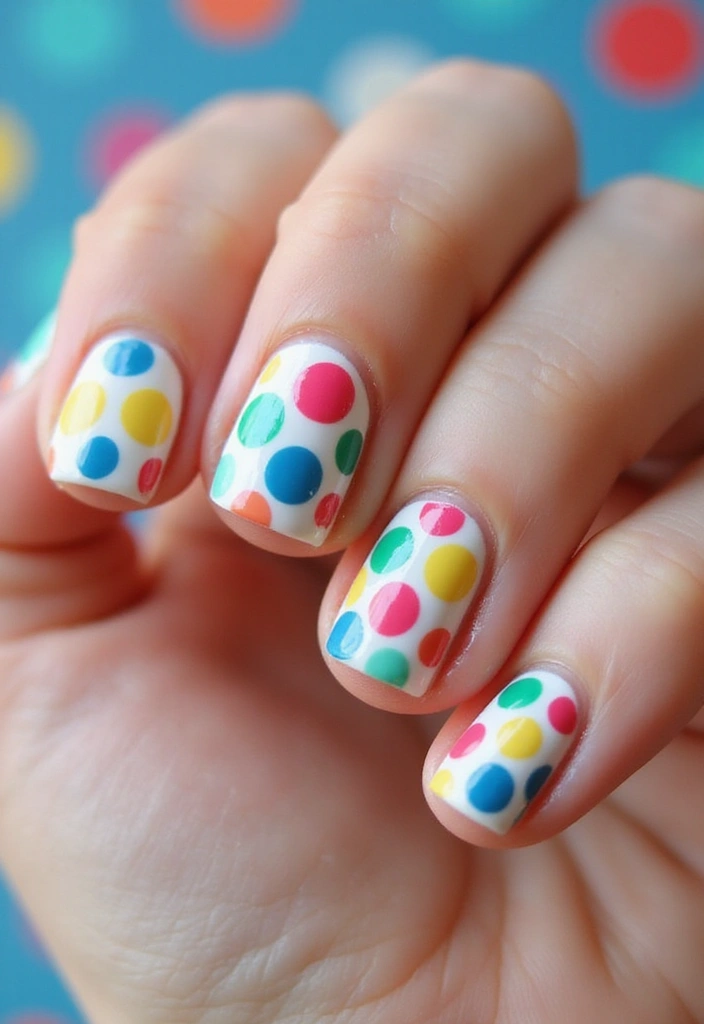 25 Colorful Summer Nails for 2025 That Will Make You Shine Bright! - 20. Colorful Dots