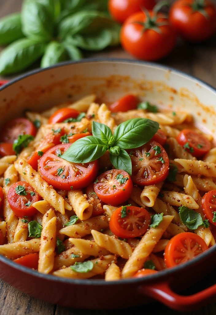 10 Summer Pasta Meals That Come Together in 20 Minutes or Less - 5. One-Pot Tomato Basil Pasta