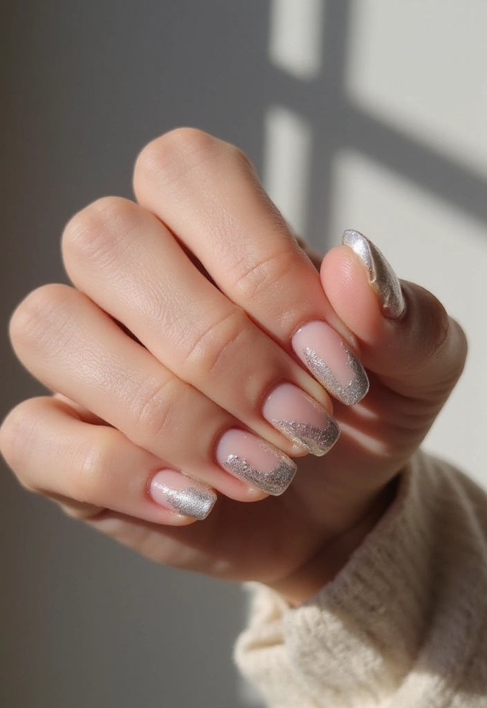 25 DIY French Nail Designs That Are Shockingly Simple (and Gorgeous!) - 6. Metallic French Tips