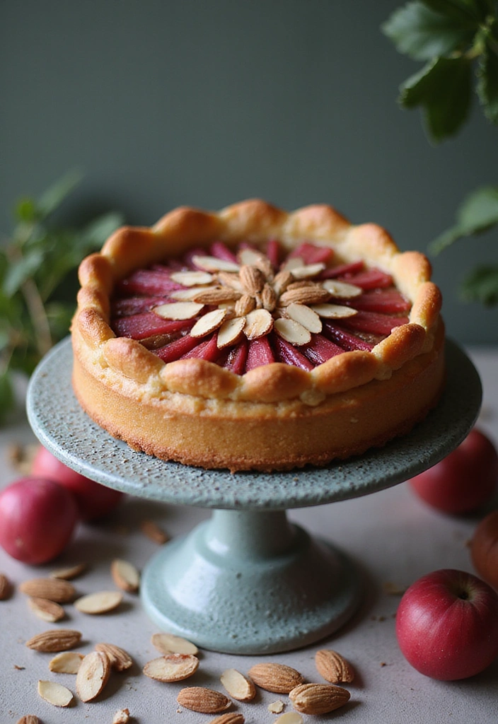 11 Scrumptious Vegan Rhubarb Recipes You Never Knew You Needed! - 3. Vegan Rhubarb & Almond Tart