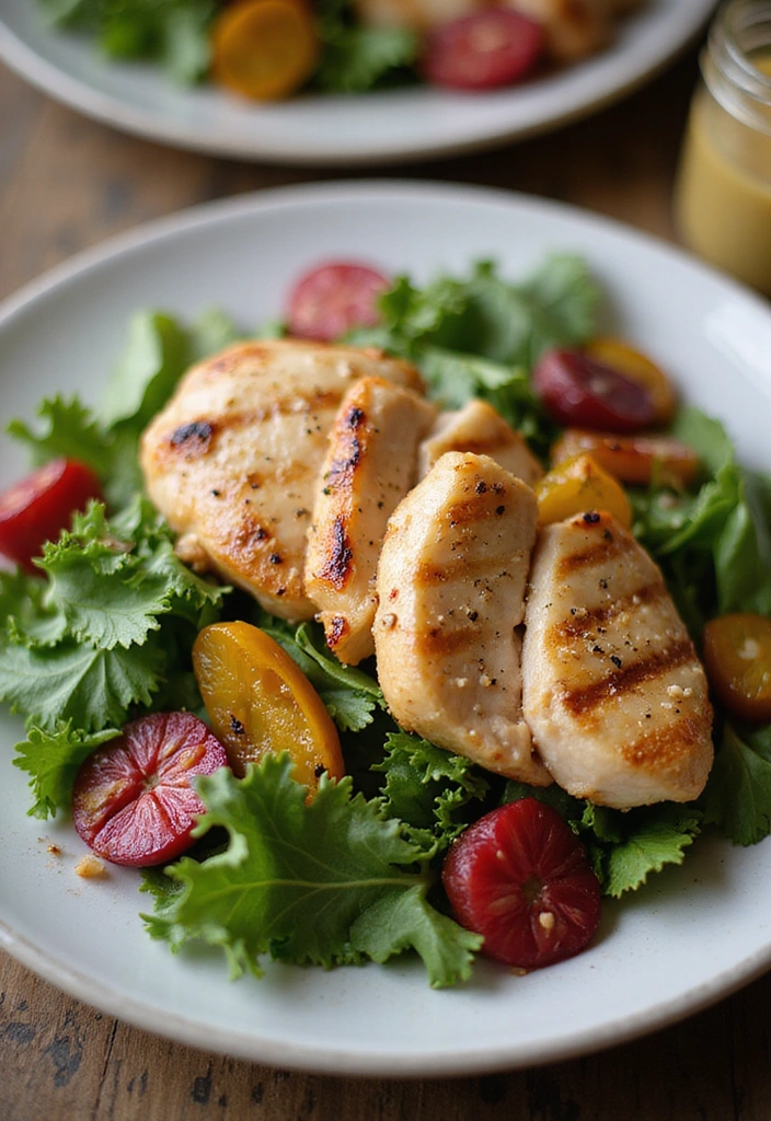 6 Unique Rhubarb Salad Recipes That Will Surprise Your Guests! - 3. Grilled Rhubarb and Chicken Salad