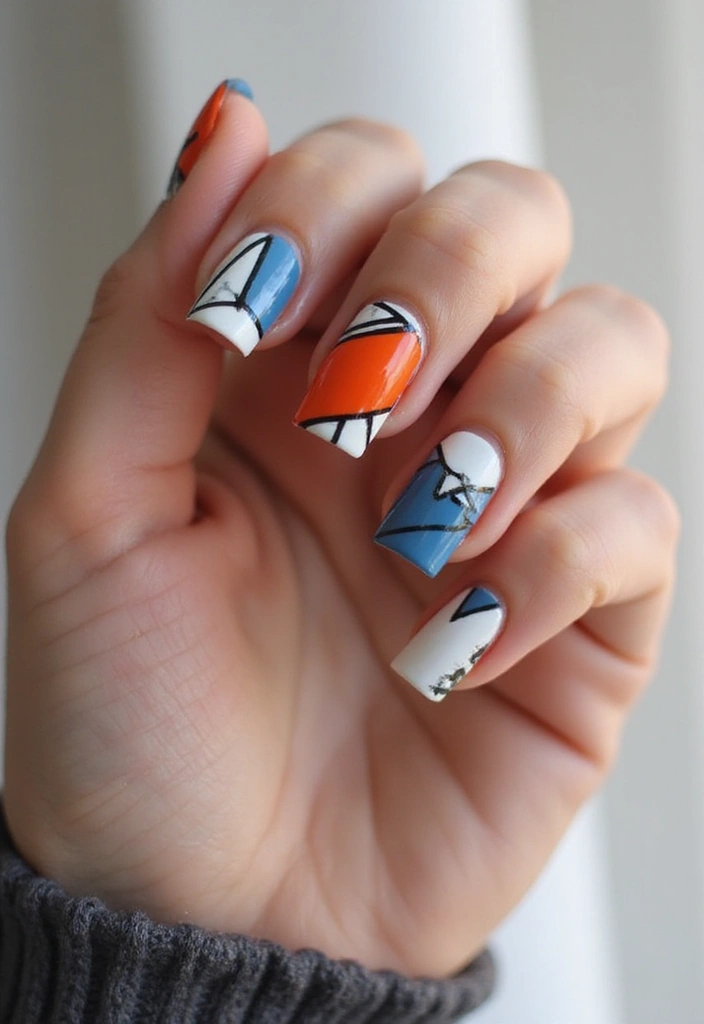 11 Nail Art Techniques to Perfect Your French Nails (You’ll Be a Pro After #5!) - 4. Geometric Designs