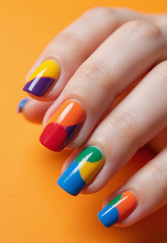 25 Colorful Summer Nails for 2025 That Will Make You Shine Bright! - 11. Color Blocked