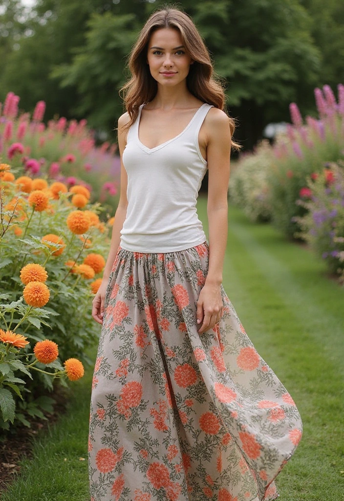 15 Casual Outfits That'll Make You Look Effortlessly Chic (Wait Until You See #8!) - 7. Layered Tank & Maxi Skirt