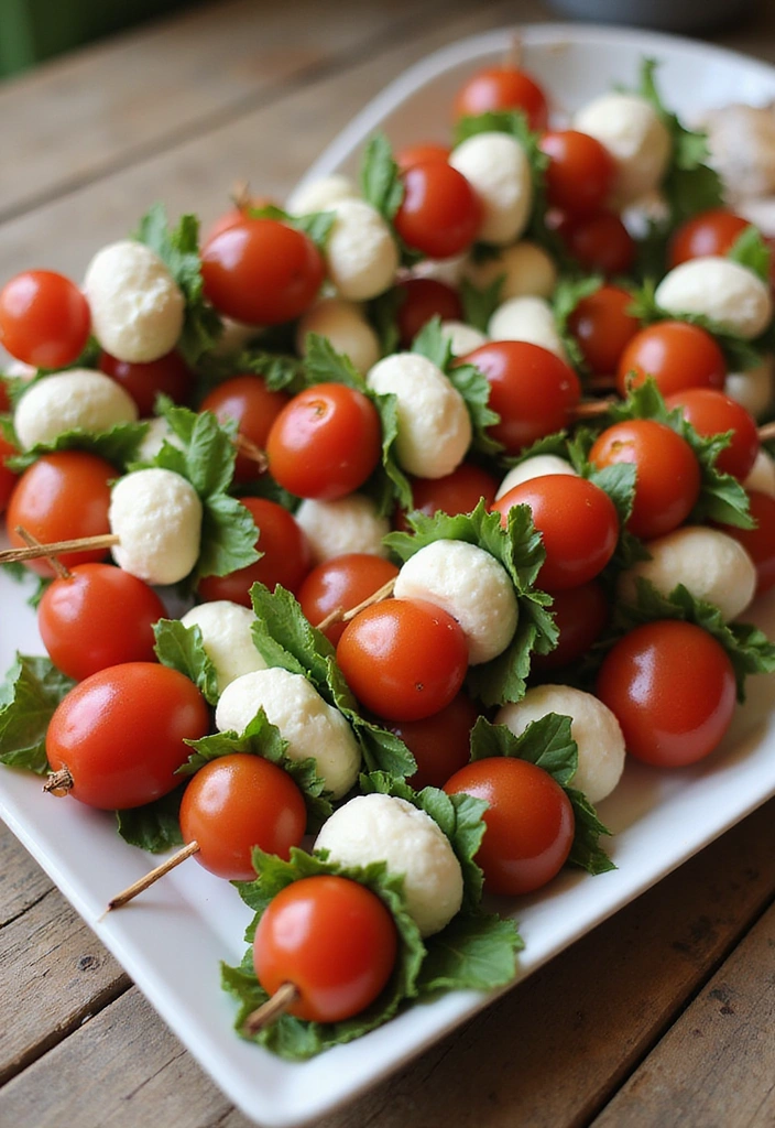 15 Insanely Easy Summer Meals That'll Keep You Cool and Refreshed! - 8. Classic Caprese Skewers