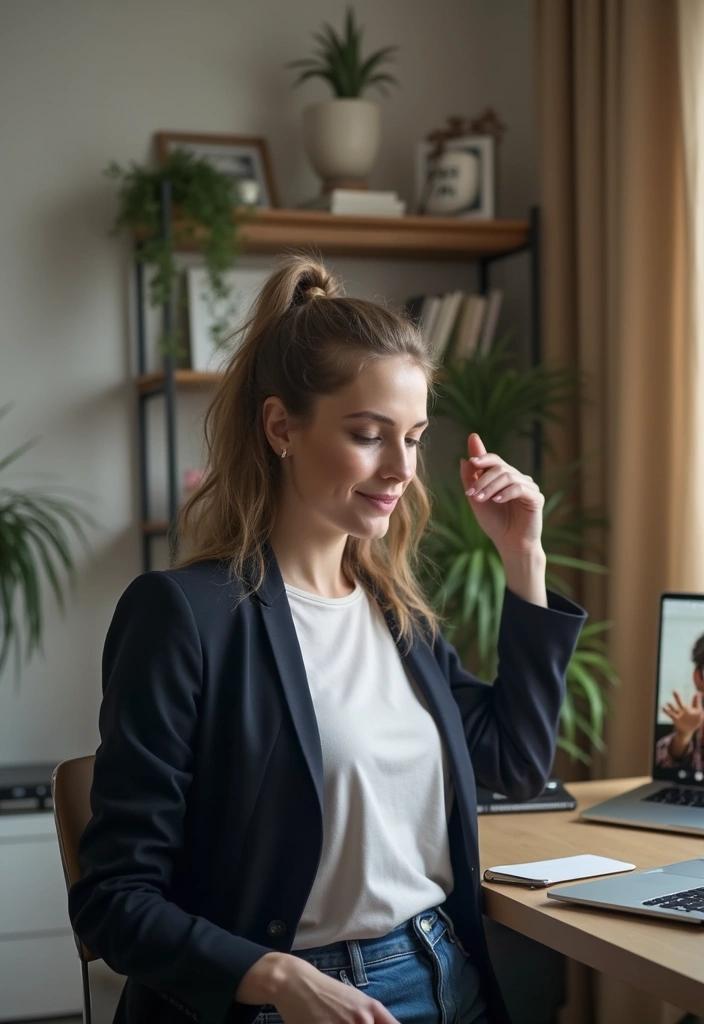 20 Comfy Work-from-Home Outfits That’ll Keep You Productive and Stylish! - 10. Casual Blazer with T-Shirt and Jeans