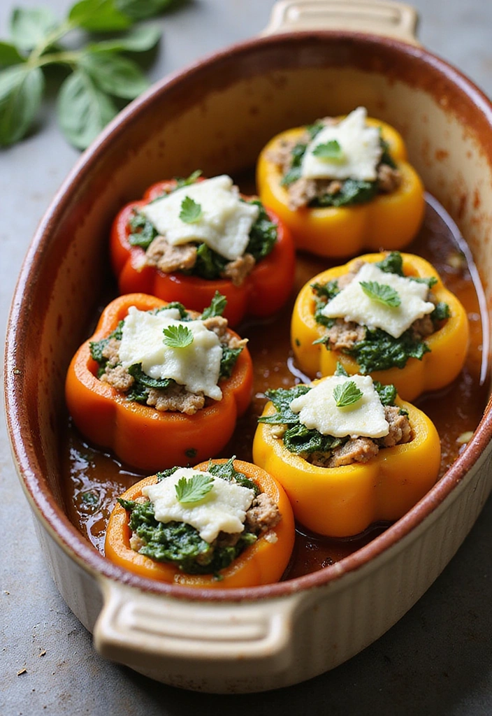 15 Healthy Meals You Can Prep in Under 30 Minutes (Your Taste Buds Will Thank You!) - 9. Turkey and Spinach Stuffed Peppers