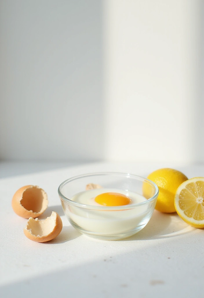 10 Hydrating Face Masks You Can Make at Home (You'll Love #3!) - 8. Egg White & Lemon Tightening Mask