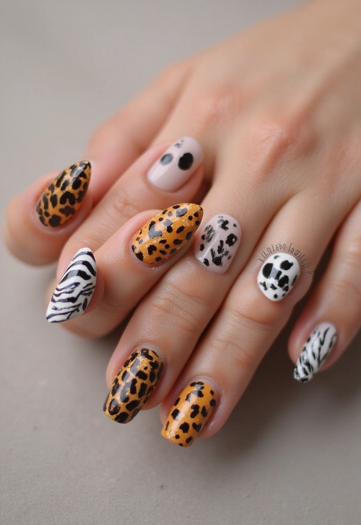 20 Trendy Nail Designs You Can DIY at Home (Wait Until You See #14!) - 10. Animal Print