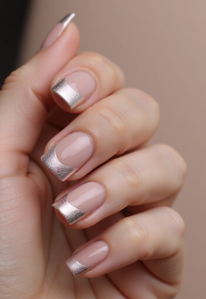 14 Luxury French Tip Nails That Will Make You Feel Like a Million Bucks (Don't Miss #9!) - 4. Metallic Tips