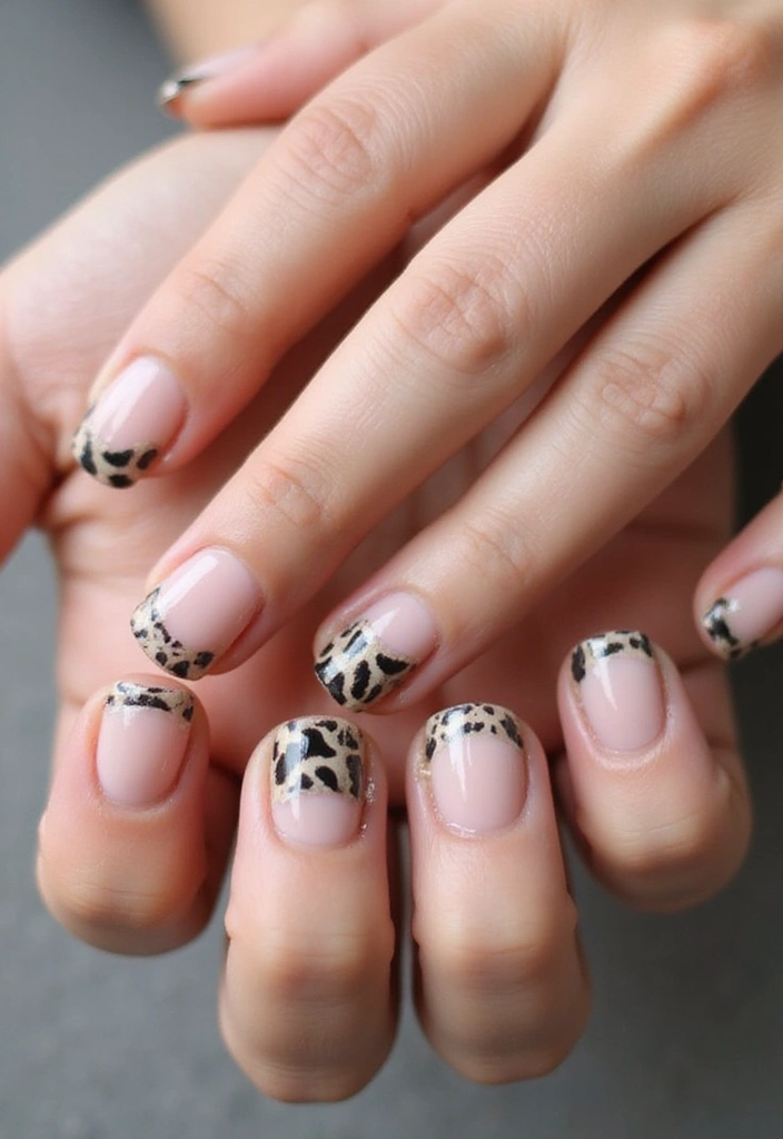 15 Colorful French Tip Nails That’ll Brighten Your Day (You Won't Believe #8!) - 10. Animal Prints
