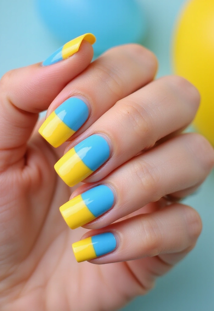 22 Luxury French Nail Ideas That Will Make You Feel Like Royalty! (Perfect for Events!) - 8. Color Blocked French Tips