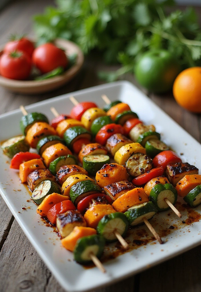 11 Vegetarian Summer Meals That Are Bursting with Flavor (Wait Until You Try #3!) - 1. Grilled Vegetable Skewers