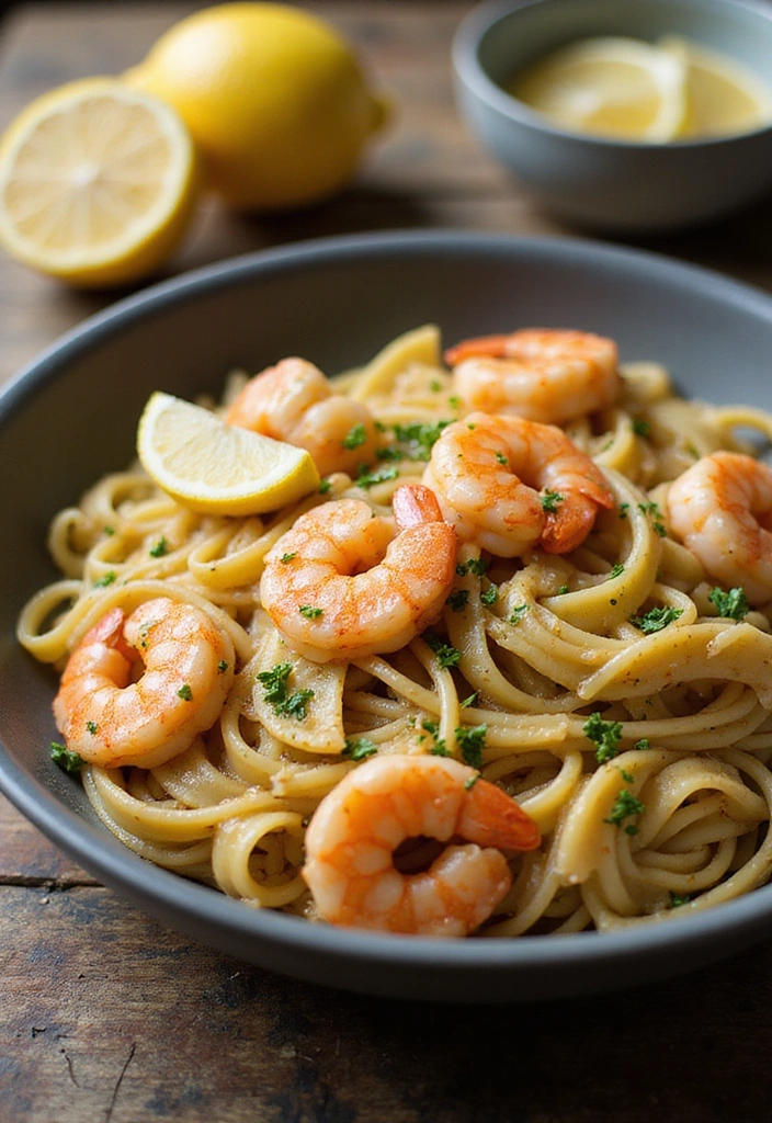 10 Summer Pasta Meals That Come Together in 20 Minutes or Less - 1. Lemon Garlic Shrimp Pasta