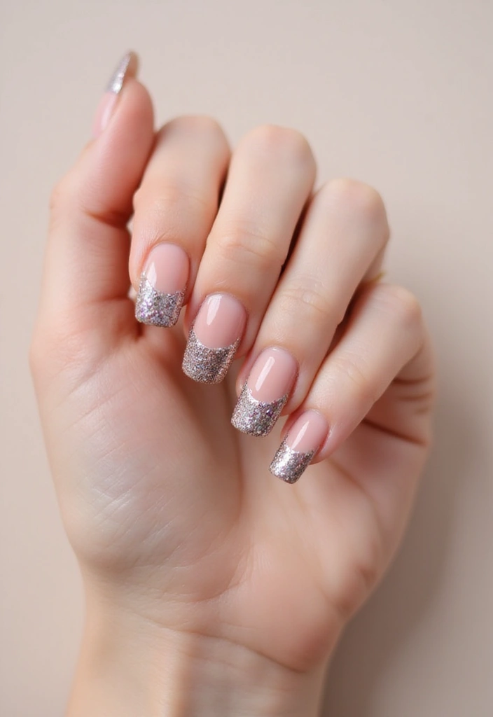 14 Luxury French Tip Nails That Will Make You Feel Like a Million Bucks (Don't Miss #9!) - 8. Glitter Dipped Tips