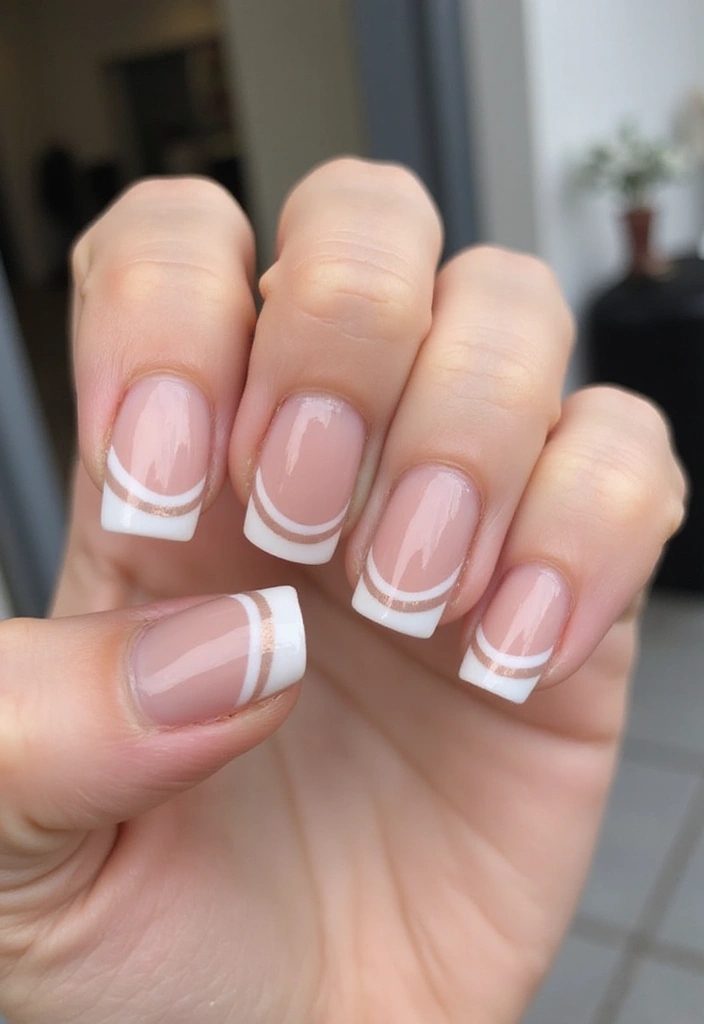20 Stunning French Tip Nails Ideas That Will Leave You Breathless (Wait Until You See #8!) - 19. Minimalist Lines