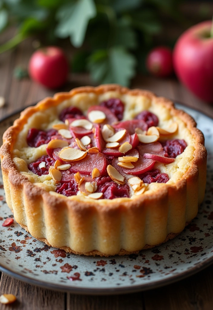 12 Irresistible Rhubarb Pie Recipes That'll Make You Drool (You'll Want to Bake #5!) - 7. Rhubarb Almond Pie